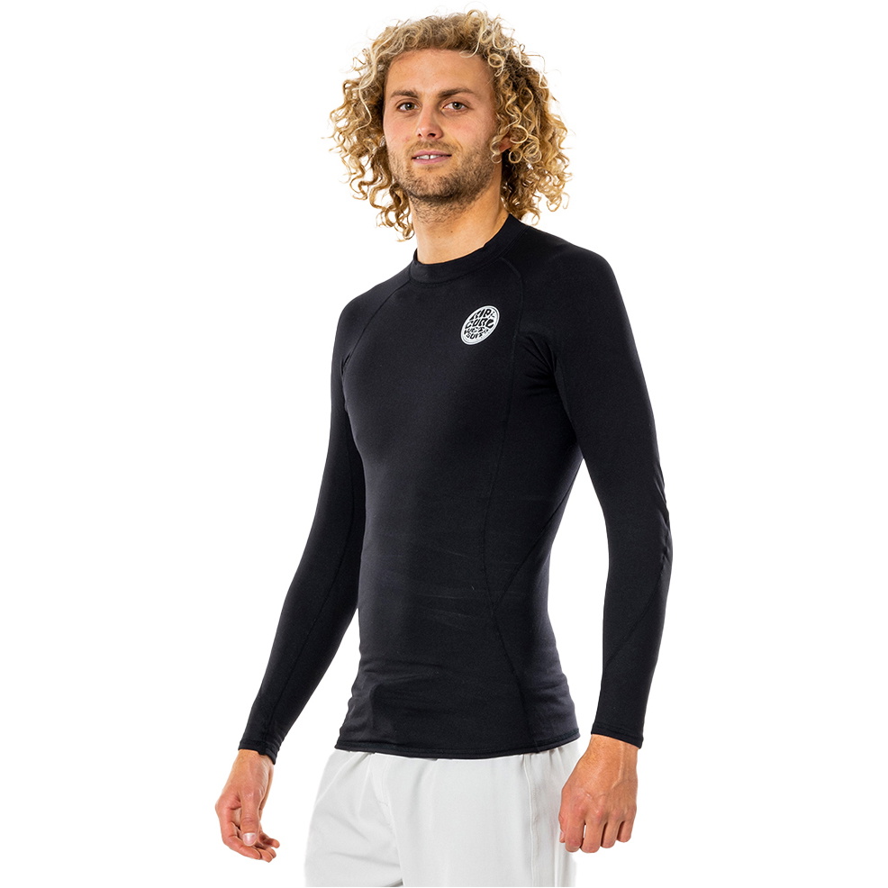 2026 Rip Curl Mens Thermopro 1mm Long Sleeve Thermal Vest WLYYAM - Black